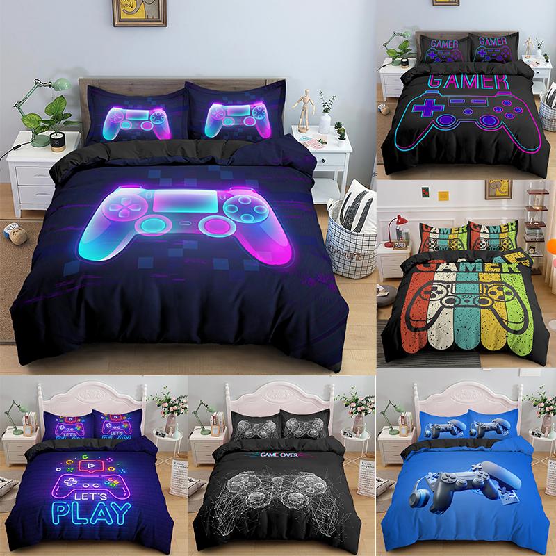 

Games Comforter Cover Gamepad Bedding Set for Boys Kids Video Modern Gamer Console Quilt fashion Decor, H1029