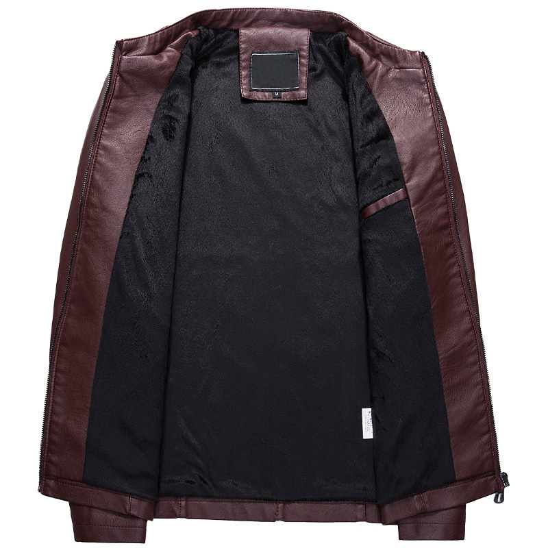 

2021 New Luyzjzen Pu False Leather Jacket of Men Classic Quality Jackets Cowboy Coat Camouflage 633 6A5S, Black