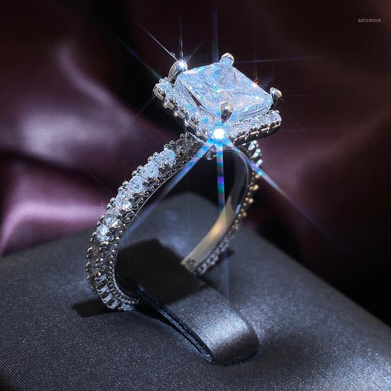 

Huitan Classic Square Shape Women Weeding Ring High Quality Princess Cut Zircon Elegant Lady Marriage Rings Timeless Jewelry1