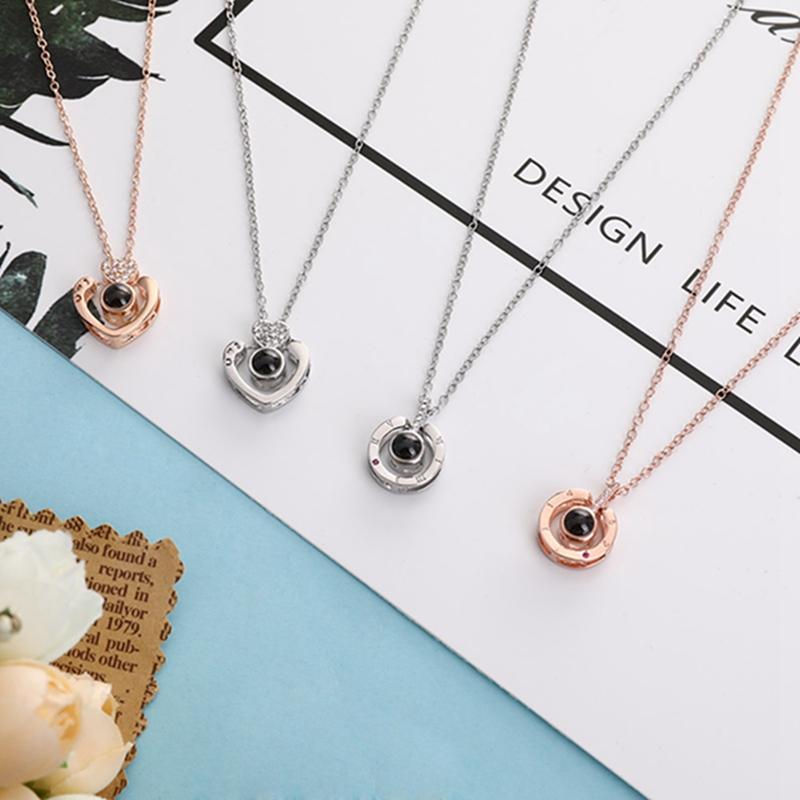 

2020 New 100 Languages I Love You Charm Pendant Necklace For Women Choker Lover Gift