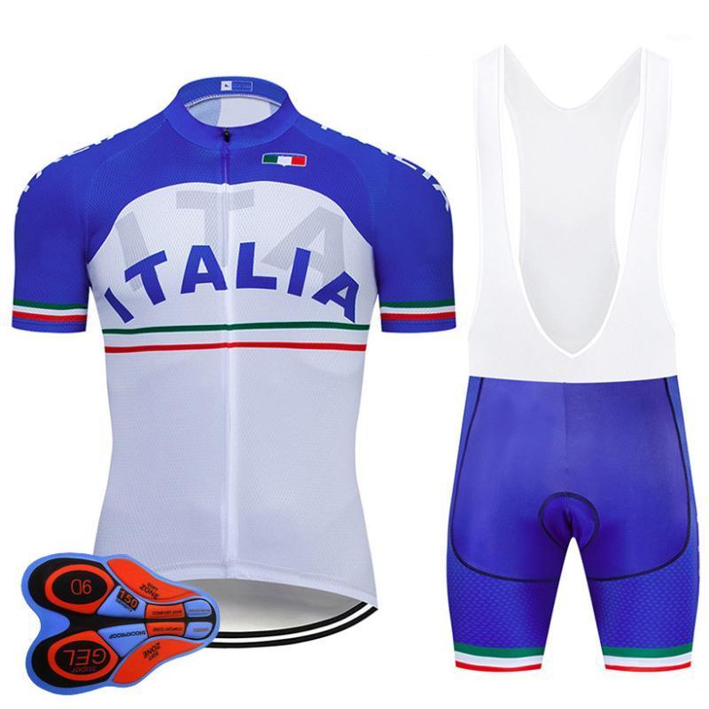 

Team ITALIA Pro Cycling Jersey 9D gel Set Men blue Cycling Wear Bike Clothes Wear Bicycle Clothing MTB Uniform Clothing1, Only jersey