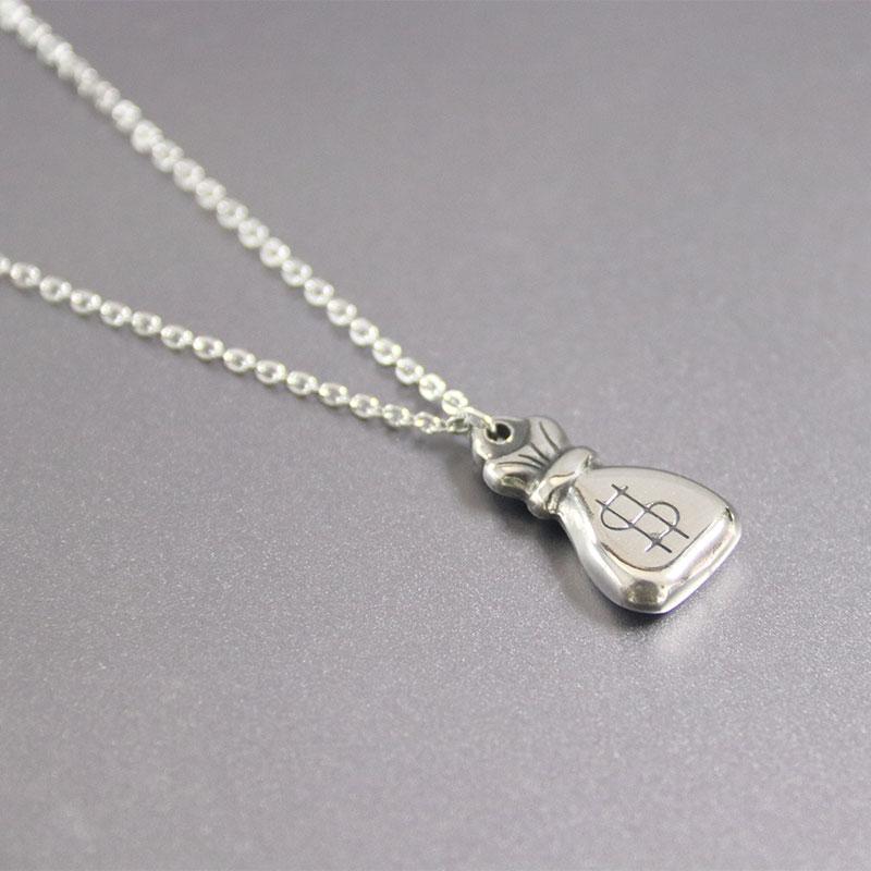 

1pc DIY Vintage 3D $ Wallet Stainless Steel Custom Necklace Watch Out Your Purse Pendant Necklaces Geeks Women Memorial Jewelry