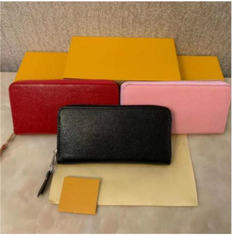 

2022 Wholesale big bottoms lady long wallet multicolor designer coin purse Card holder original women, Red