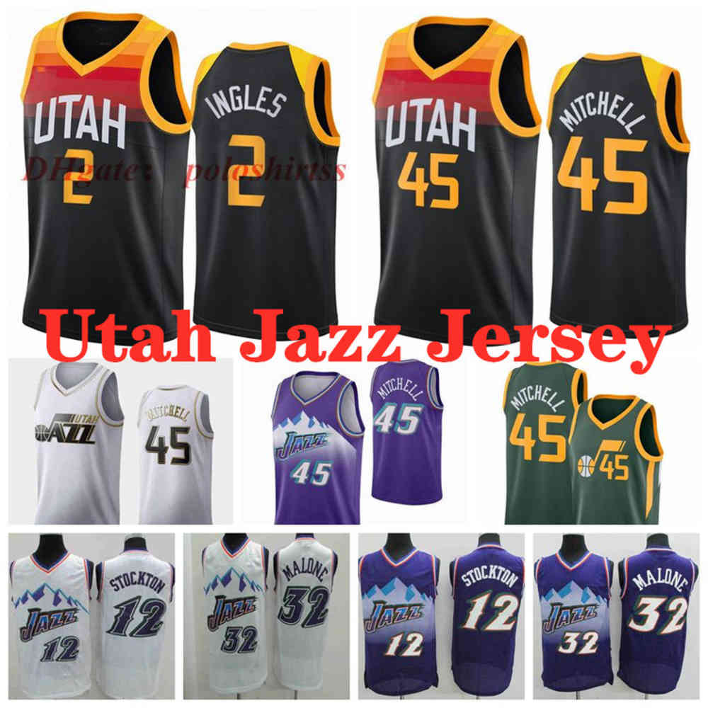 

Utah's Jazz's Donovan 45 Mitchell Basketball Jerseys Rudy 27 Gobert Mike 10 Conley 32 Green Dante 11 Exum Joe 2 Ingles Jersey 2021 Mens Youth Kid Edition City S-XXXL, As photo