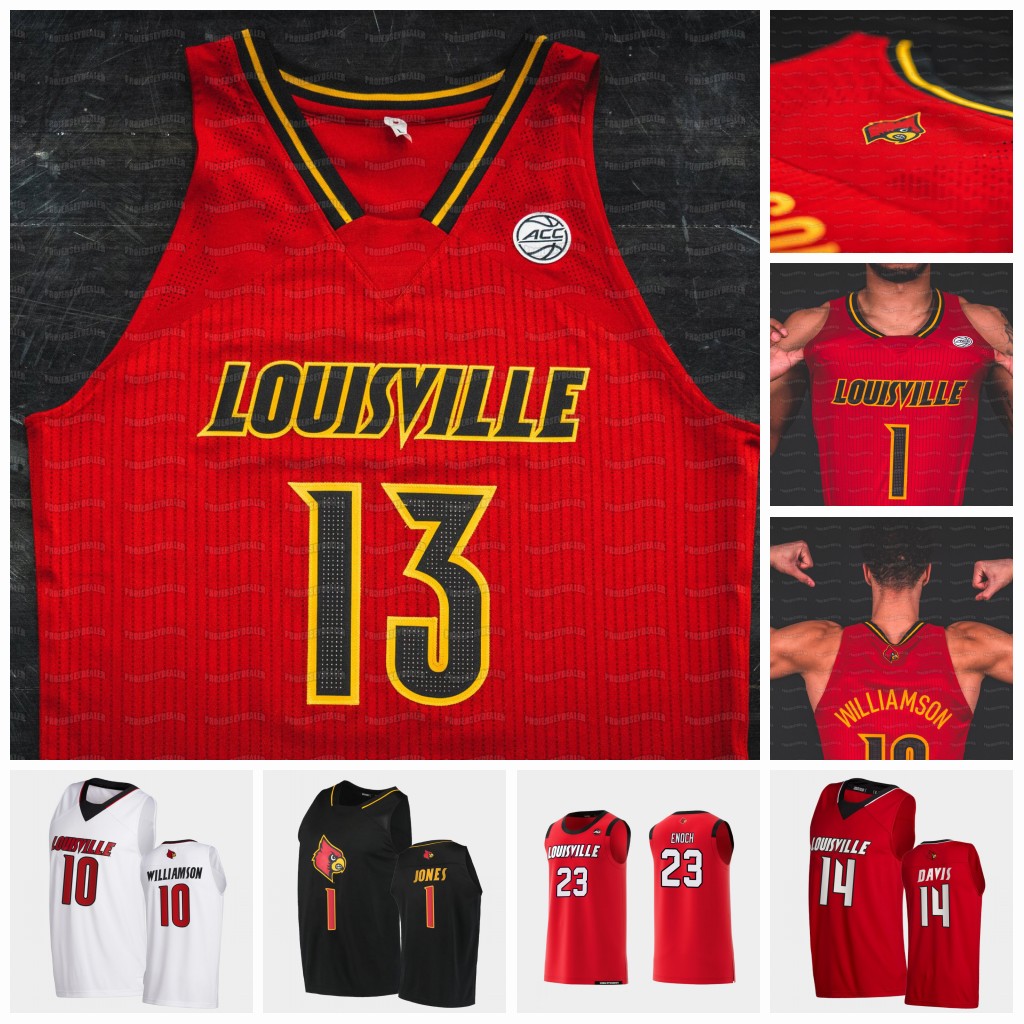 

Louisville Cardinal 2021 Carlik Jones David Johnson Jae'Lyn Withers Samuell Williamson Dre Davis Quinn Slazins College Basketball Jersey, Black