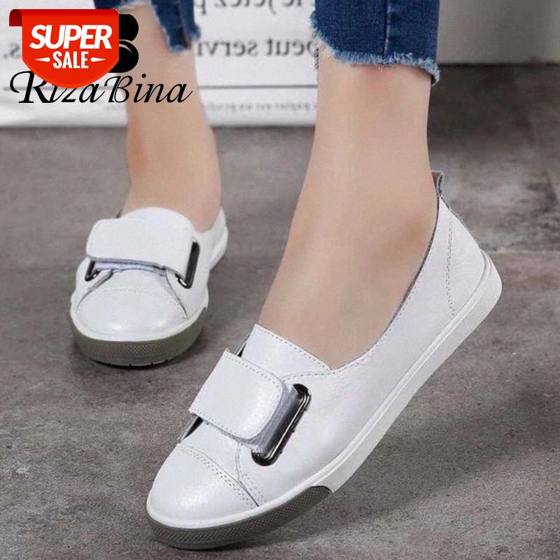 

RIZABINA Women Flats Shoes Round Toe Slip On Shoes Solid Color Concise Casual Female Footwear Fashion Spring Size 35-41 #Qb1C, Beige