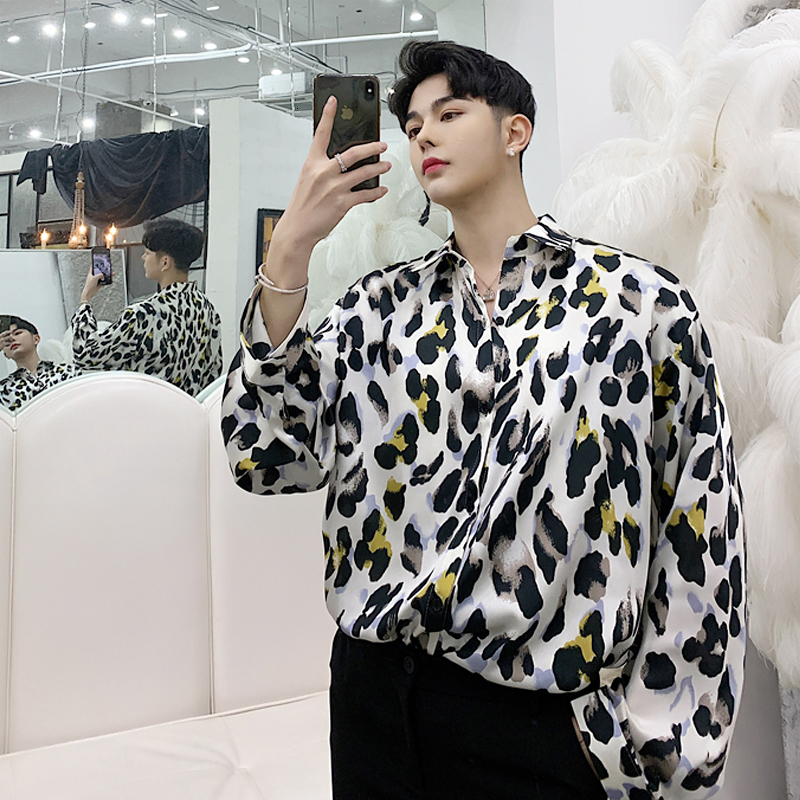 

2021 New Alternative Spring From Vintage Designer's Copy Leopard Print Shirt Popular Loose Show Thin Shirts Men of . YG66, 11