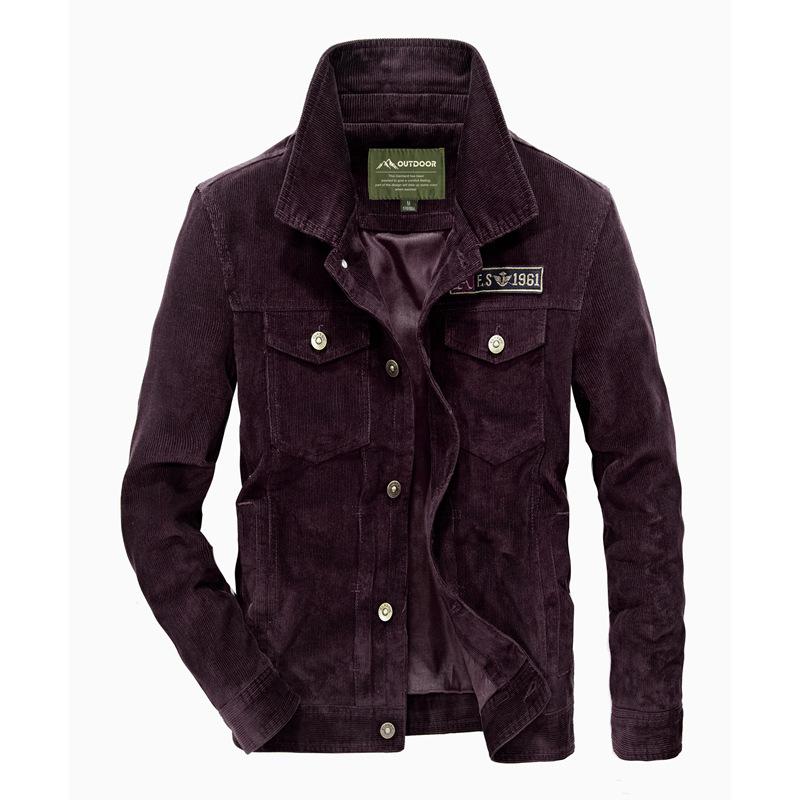 

Man Jacket style Coat Corduroy Retro Cotton Lapel Plus Size Large Vintage American Casual Wear Mantle Men Drop Shipping, Yellow man jacket