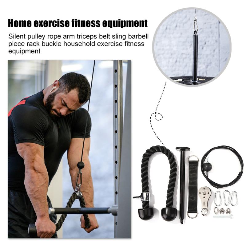 

DIY Pulley Cable Machine Set Home Workout Equipment Fitness Arm Triceps Strap for Easy Safety Working-out Ornaments
