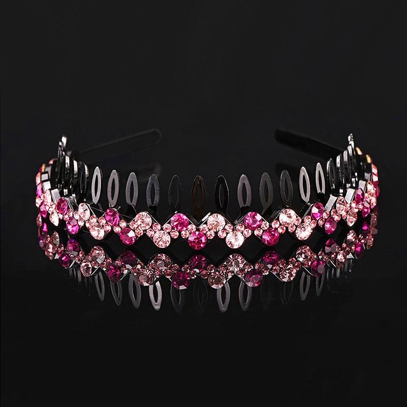 

Hairband for Women Colorful Rhinestone Flower Hair Hoop Headband Girls Hair Combs Bling Band Accessories Gifts