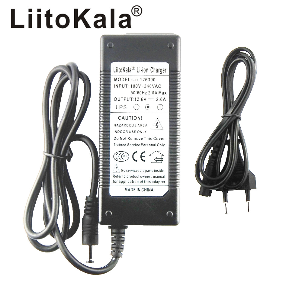 

2020LiitoKala 3S 12.6V 3A Power Supply lithium Battery pack Li-ion batterites Charger 100-240V Converter Adapter