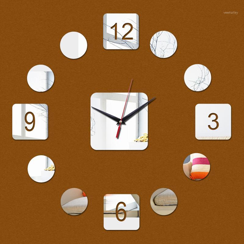 

acrylic wall clock home decoration mirror wall clocks europe design living room stickers reloj mural1