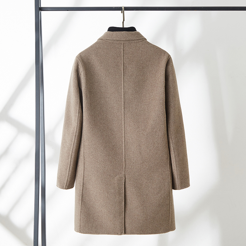 

2021 New Winter Arrival Quality Woolen Jacket Business Men Coat Double-faced Wool, Men's Wool Coats Y55T, Camel