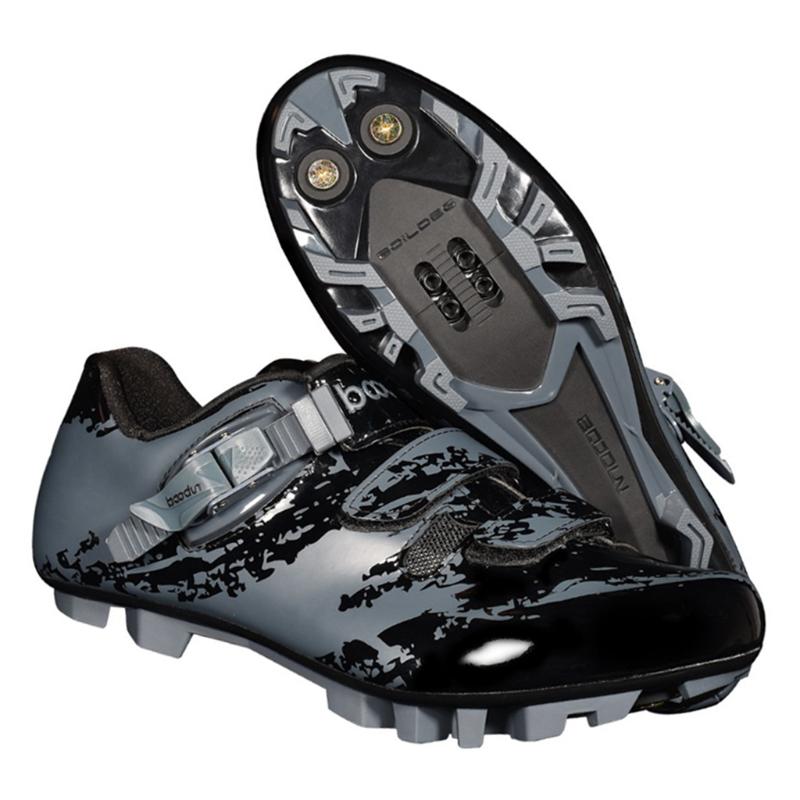 

Men's Women's Mountain MTB Spin Cycling Shoes fit 2 Bolt Cleat Compatible with SPD Cleats, Black and Gray, 39