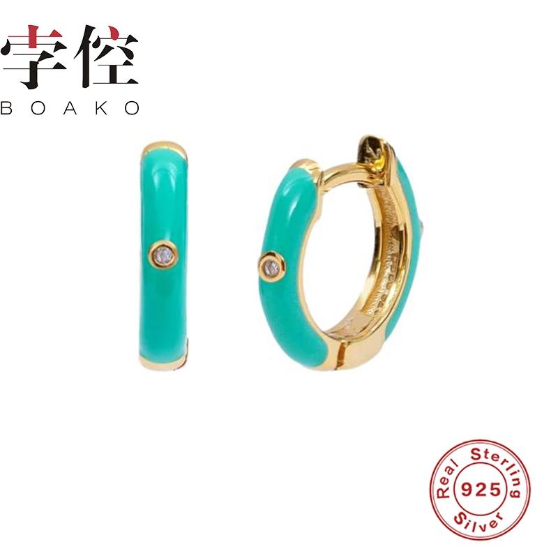 

BOAKO Simple Hoop Earrings 925 Sterling Silver Earrings For Women 2020 Girls Gold Earring Pendientes Brincos Arete Fine Jewelry