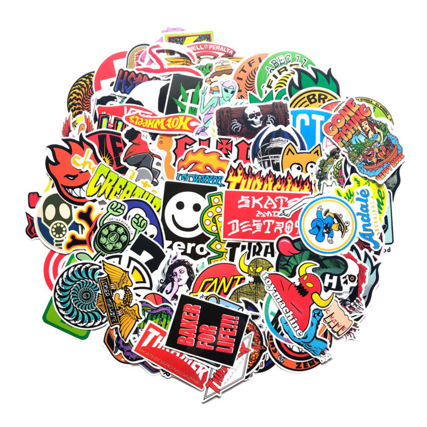 

100 Graffiti Skateboard Skateboard Luggage Stickers Waterproof Skateboard Stickers Trend Stickers Z8MG