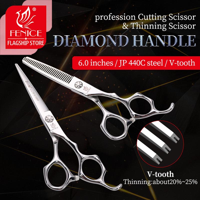 

Fenice hairdressing scissors set cutting and thinning shears perfect styling tools JP440C6.0 inch