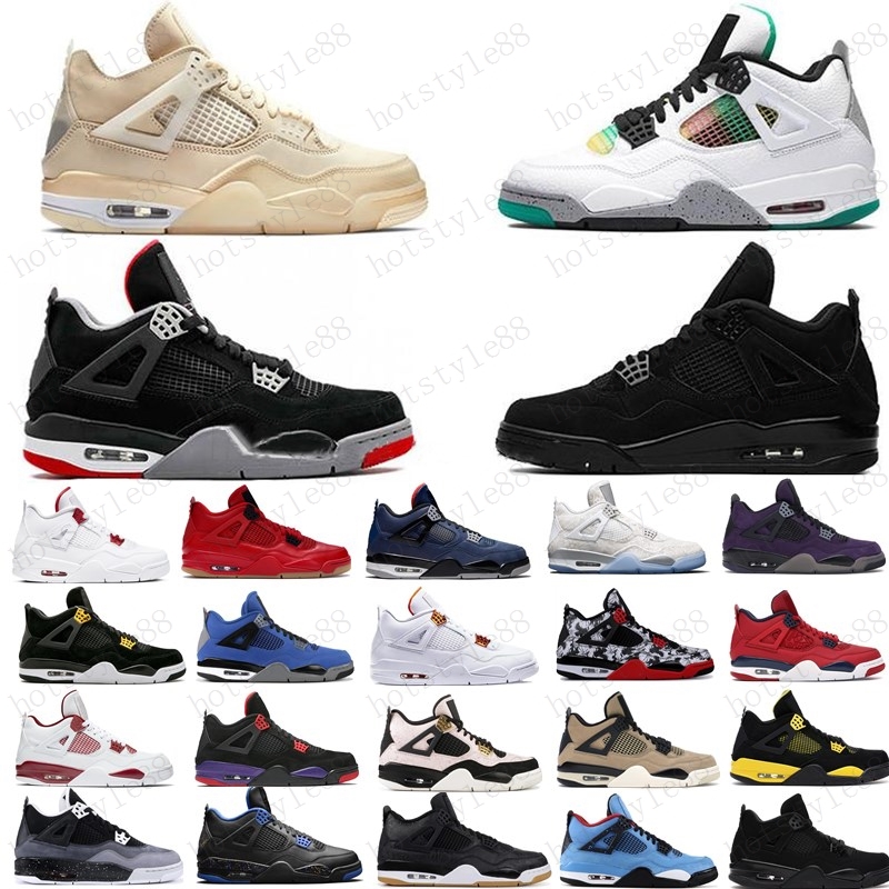 

2020 sell 4 4s ciment Ce que les hommes Splatter Chat Noir Blanc Chaussures de basket-ball Travis Scotts Cactus Jack gris noir Hommes Femmes, Box