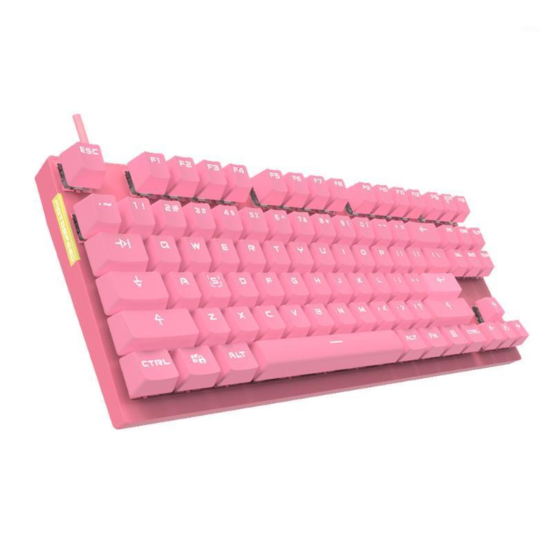 

MOTOSPEED Professional Gaming Mechanical Keyboard RGB Rainbow Backlit 87 Keys Illuminated Computer USB for Mac & PC Pink1