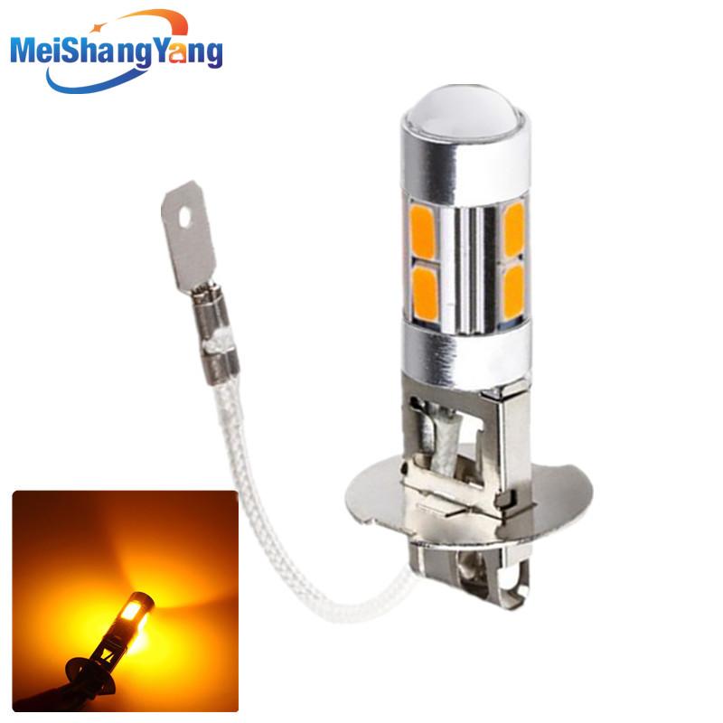 

H3 10 led car light Fog led high power lamp 5630 smd Auto car bulbs Light Source parking 12V Headlight Headlamp Amber