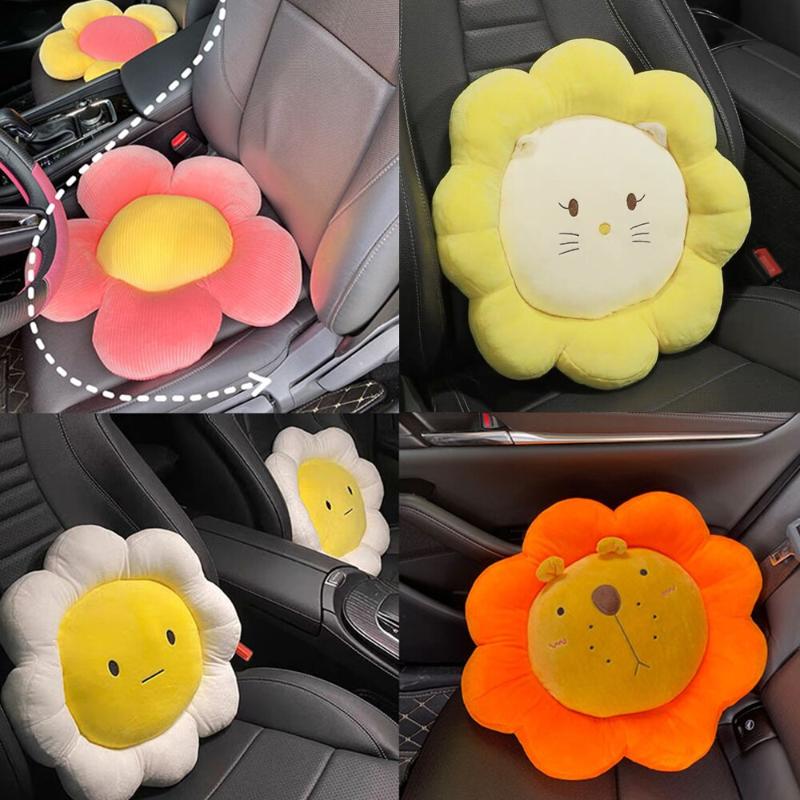 

Lovely Flower Plush Seat Pillow Toy Soft Cartoon Plant Stuffed Doll Lumbar Support Chair Cushion Sofa Kids Birthday Gifts