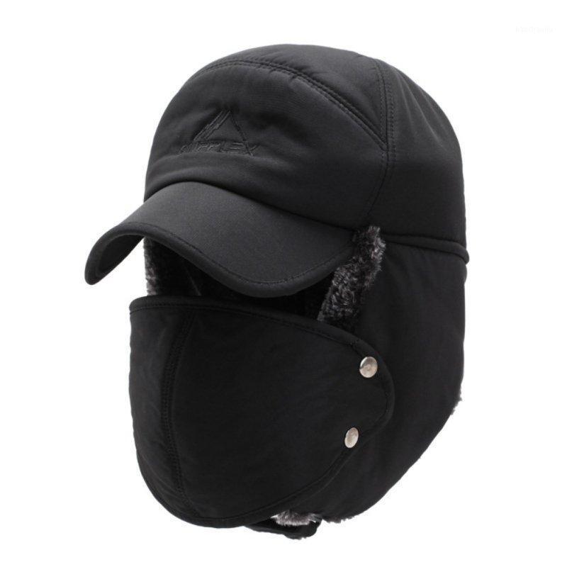 

Winter Men's Windproof Bike Hat Warm Full Face Removable Face Cover Hat Outdoor Sports Baseball Cap Cycling Ski1, Gray