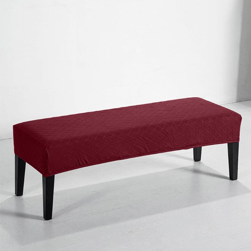 

Furniture Washable Bench Cover Bedroom Diamond Pattern Stretch Jacquard Soft Dining Room Seat Protector Removable Slipcover