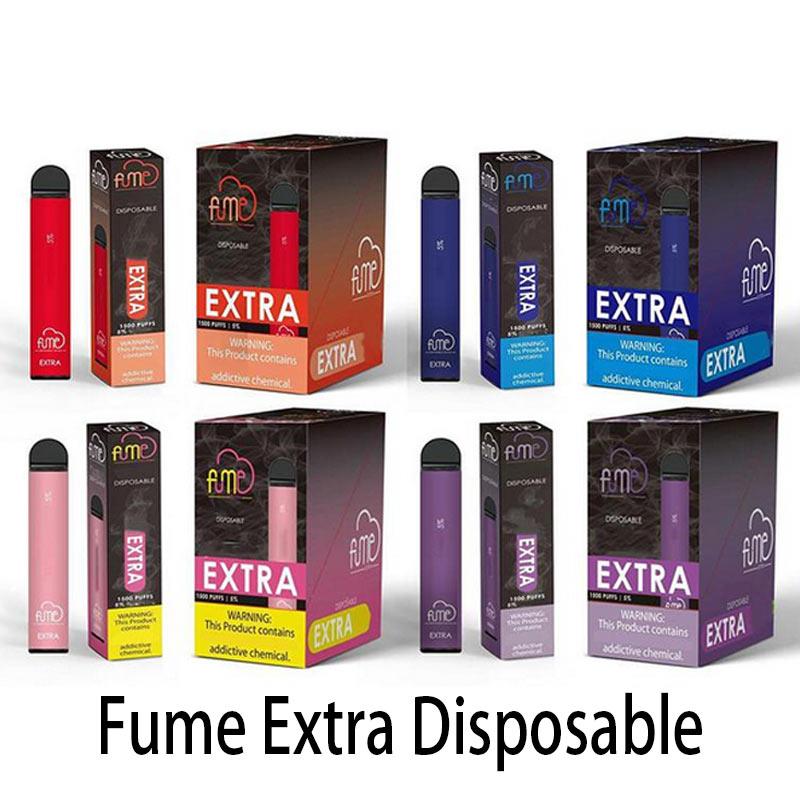 

Fume Extra 1500 Puffs Disposable Vape Pen Kit 850mAh Battery 5ml Pods Cartridges Vapors Device e Cigs Vaporizers Kits bang xxl puff max