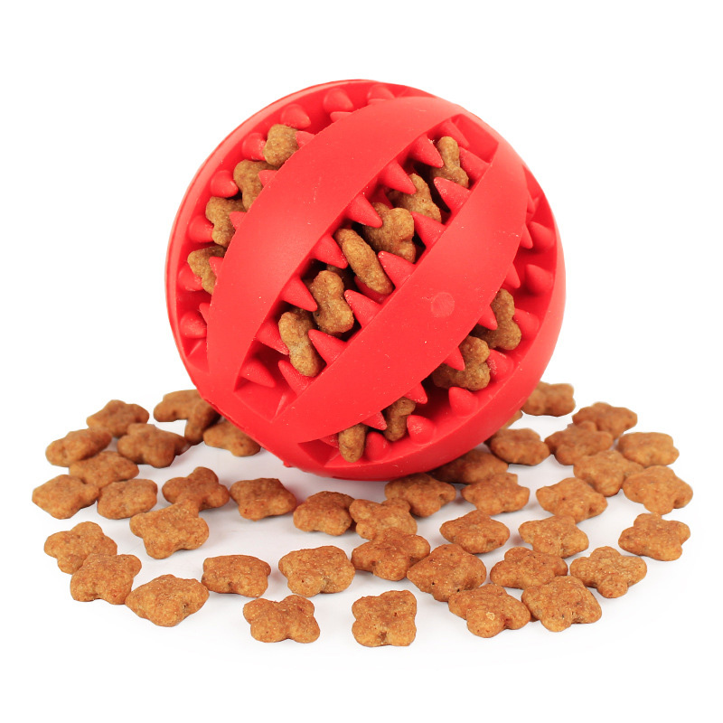 

Soft Pet Dog Toys Toy Funny Interactive Elasticity Ball Dog Chew Toy For cat Tooth Clean Ball Food Extra-tough Rubber Ball cat