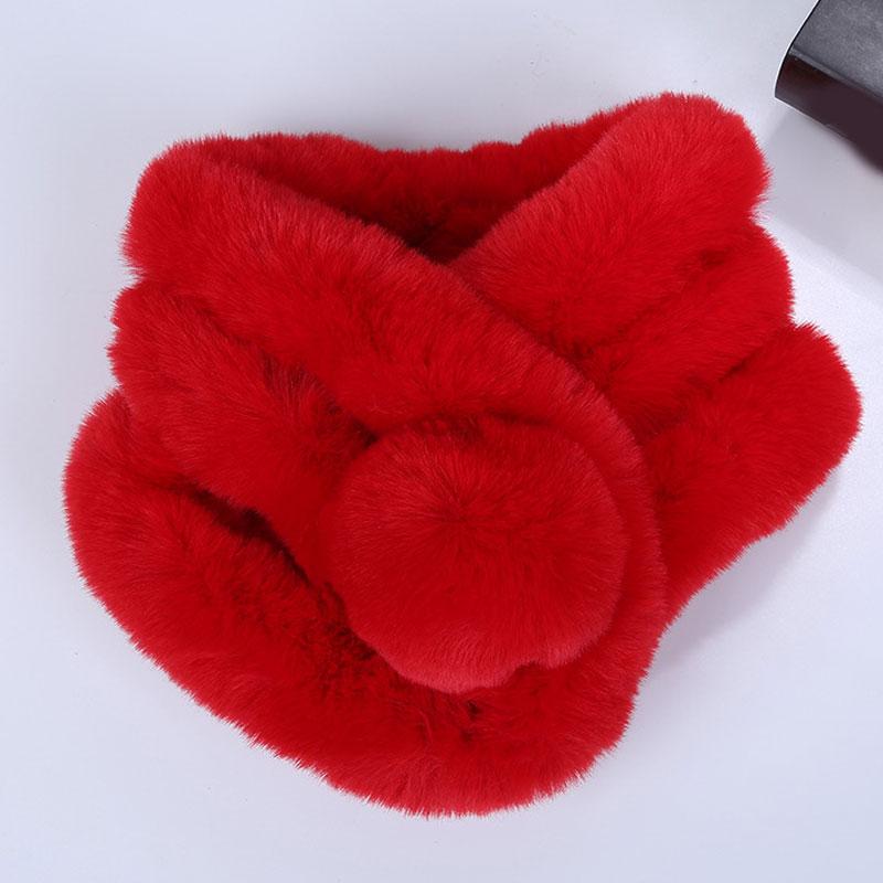 

Scarves Faux Fur Women Scarf Warm Soft Plush Thicken Snood Shawl For Adult Kids Winter Luxury Neck Ring High Quality