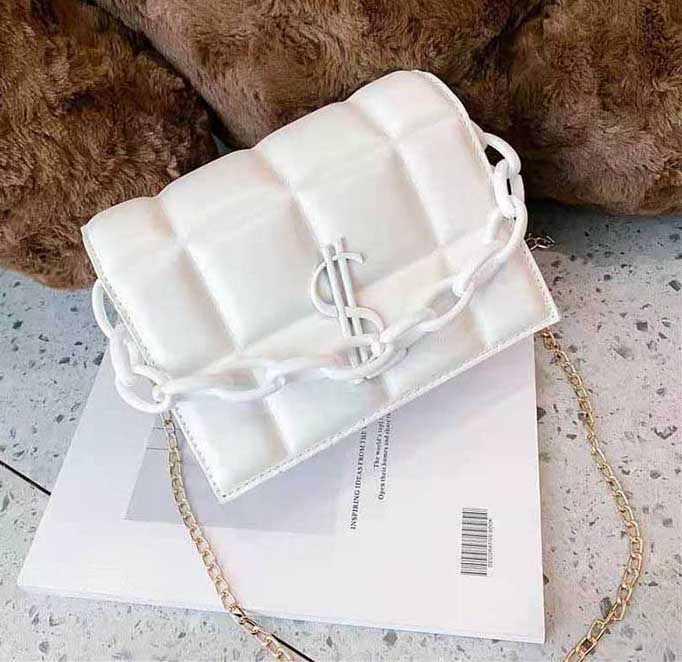 

HBP new high quality ladies fashion shoulder bag classic leather plastic chain 635665, Blue