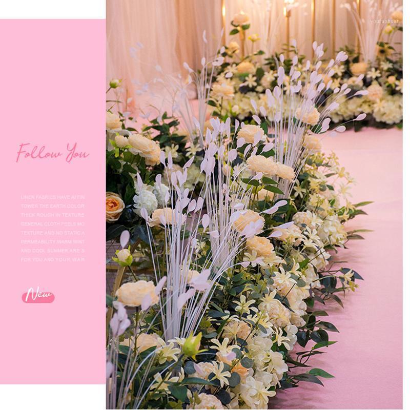 

50/100cm Road cited artificial flowers Hydrangea row wedding decor flower wall arched door Flower Row Window T station Christmas1, A13 red