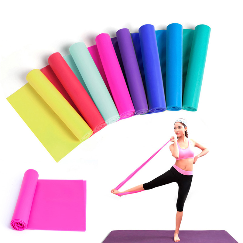 

Fitness Supplies 1pc 1 .5m Elastic Yoga Pilates Rubber Stretch Resistance Exercises Fitness Band Resistance Bands Expanders15, Nude