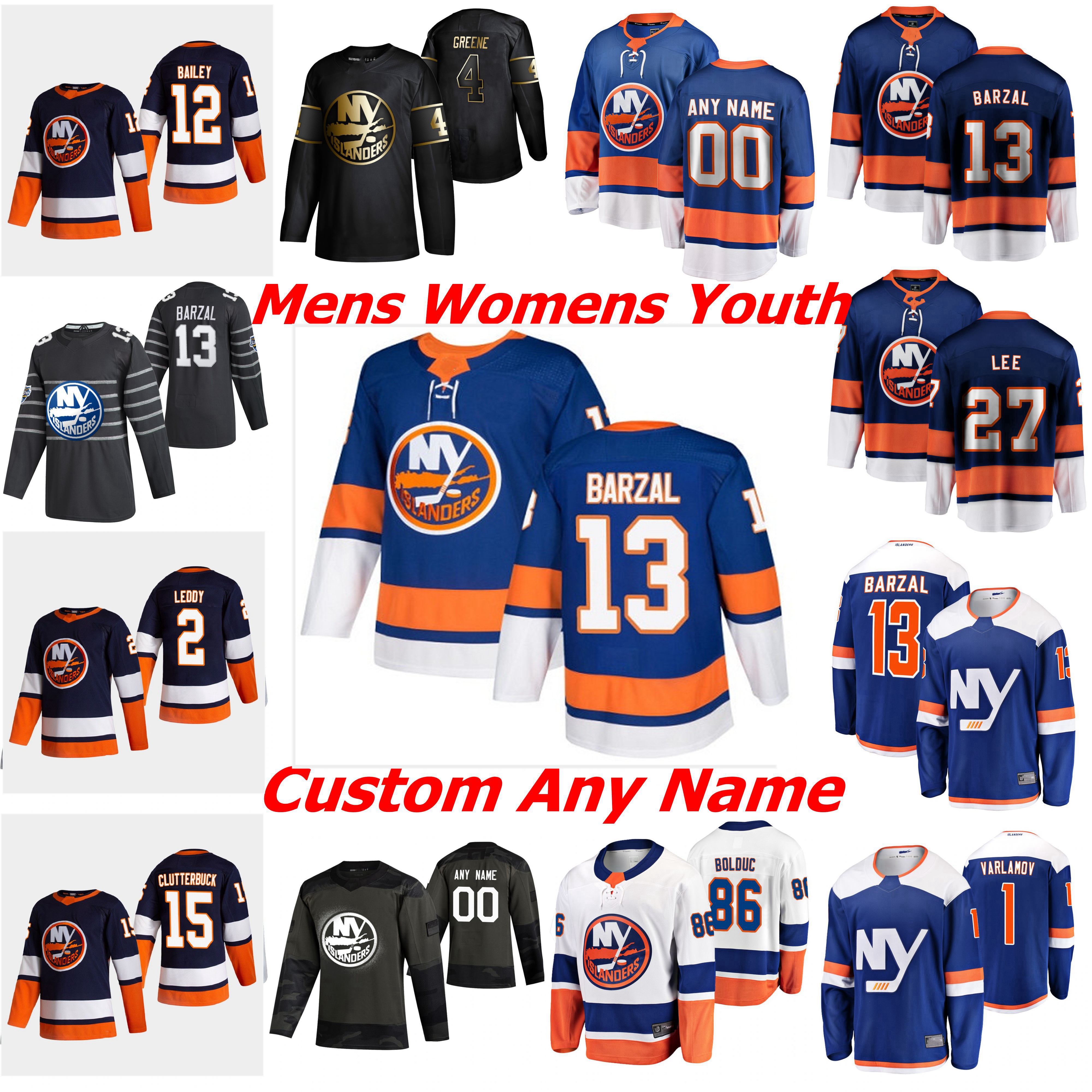 

New York Islanders Reverse Retro Hockey Jerseys Semyon Varlamov Jersey Eberle Josh Bailey Noah Dobson Cal Clutterbuck Ryan Pulock Nick Leddy Custom Stitched, Men veterans day