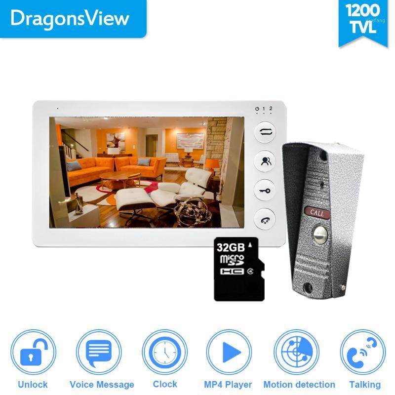 

Dragonsview 7 Inch Video Intercom System Doorbell Camera Video Door Phone MP3 MP4 Unlock Motion Detection Waterproof1