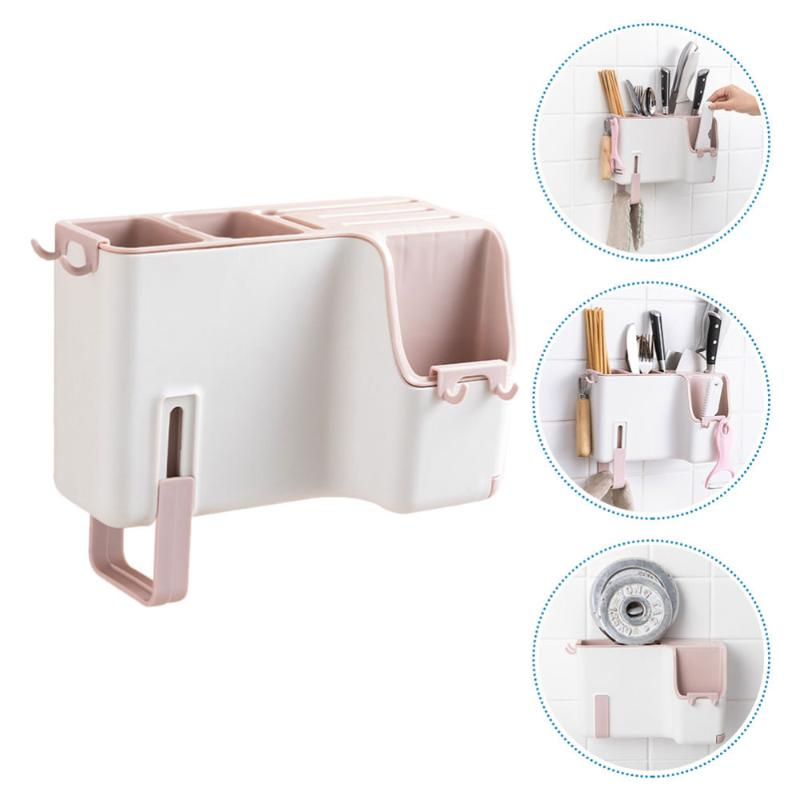 

1Pc Wall-mounted Chopstick Holder Cutlery Rack Cutter Rack Flatware Storage Cage Chopstick Cage for Decor Home Kitchen