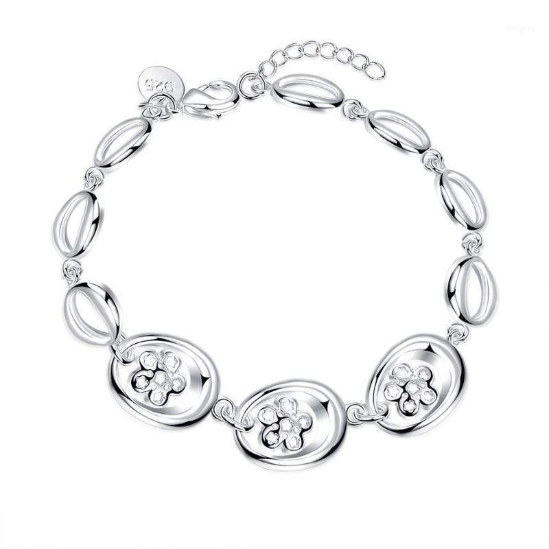

Charm Bracelets Engagement Bracelet Fashion For Women Silver Plated Jewelry Sell Trendy Romantic Wedding Party1