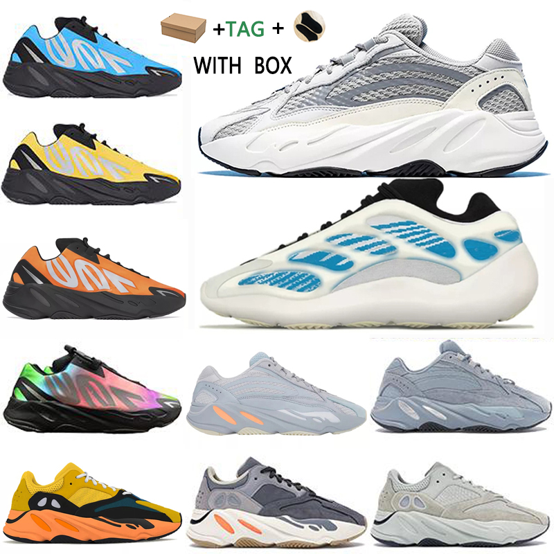 

2021 Wave Runner Mens Sneaker kanye Cream 700 running shoes Azael Alvah Azareth Black Solid Grey Phosphor Orange womens Sun Yecoraite Trainers Sneakers, Box
