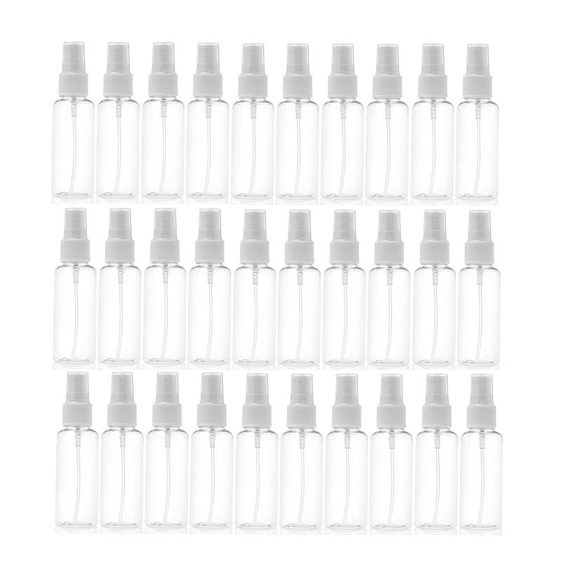 

30Pcs Transparent Empty Spray Bottles 50Ml Plastic Mini Refillable Container Empty Cosmetic Containers