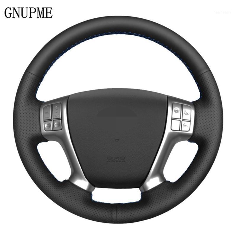 

DIY Hand-stitched Black Genuine Leather Car Steering Wheel Cover For Veracruz 2007 2008-2012 IX55 2007-20121