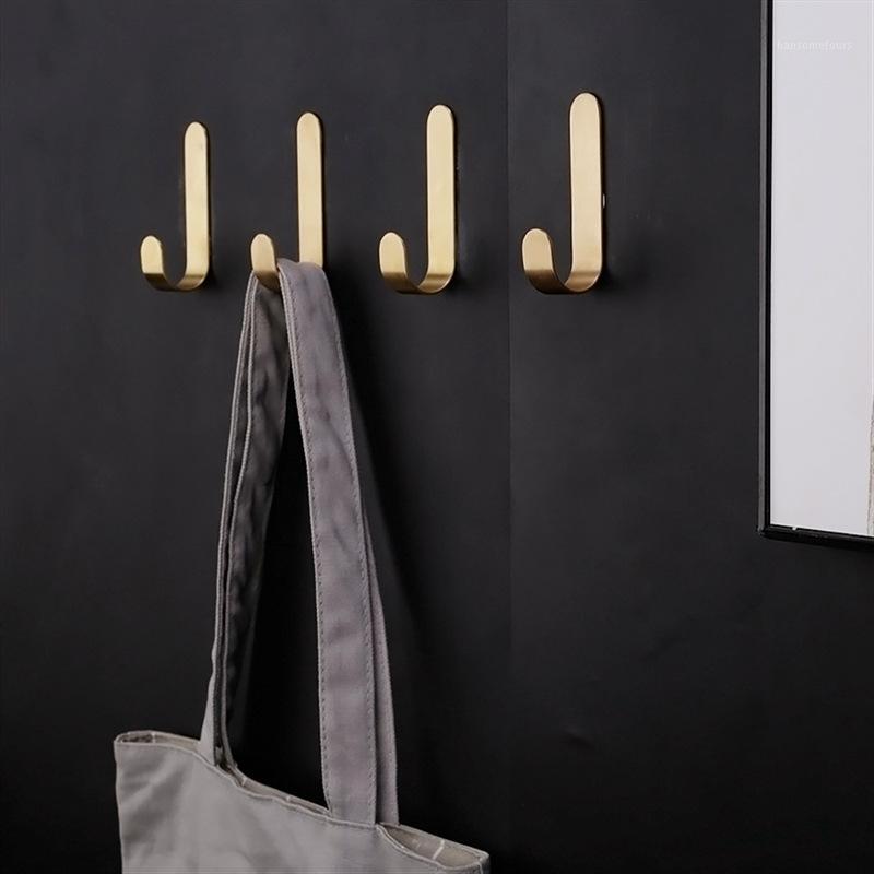 

Nordic Style L-shaped Metal Hook Wall-mounted Heavy Copper Hook Furniture Decoration Coat Towel Kitchen Bathroom Coat Rack1