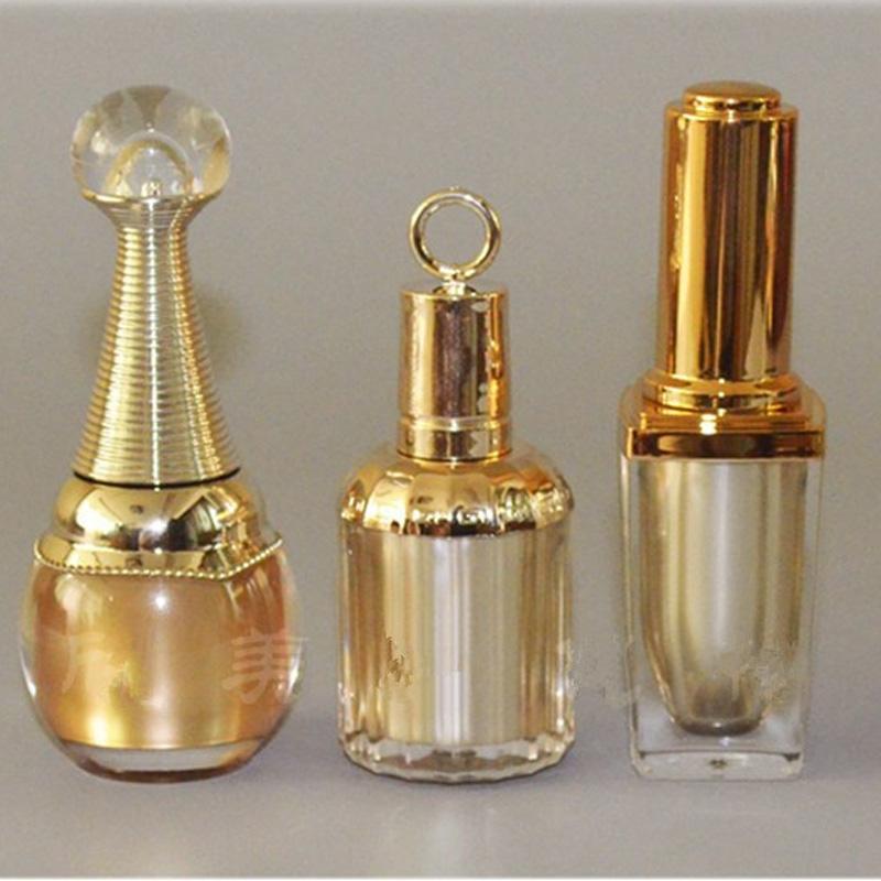 

3 Styles 10ml Empty Nail Polish Containers Acrylic Nail Box with Brush Makeup Beauty Refillable Art Kit Packaging Top Quality 10pcs