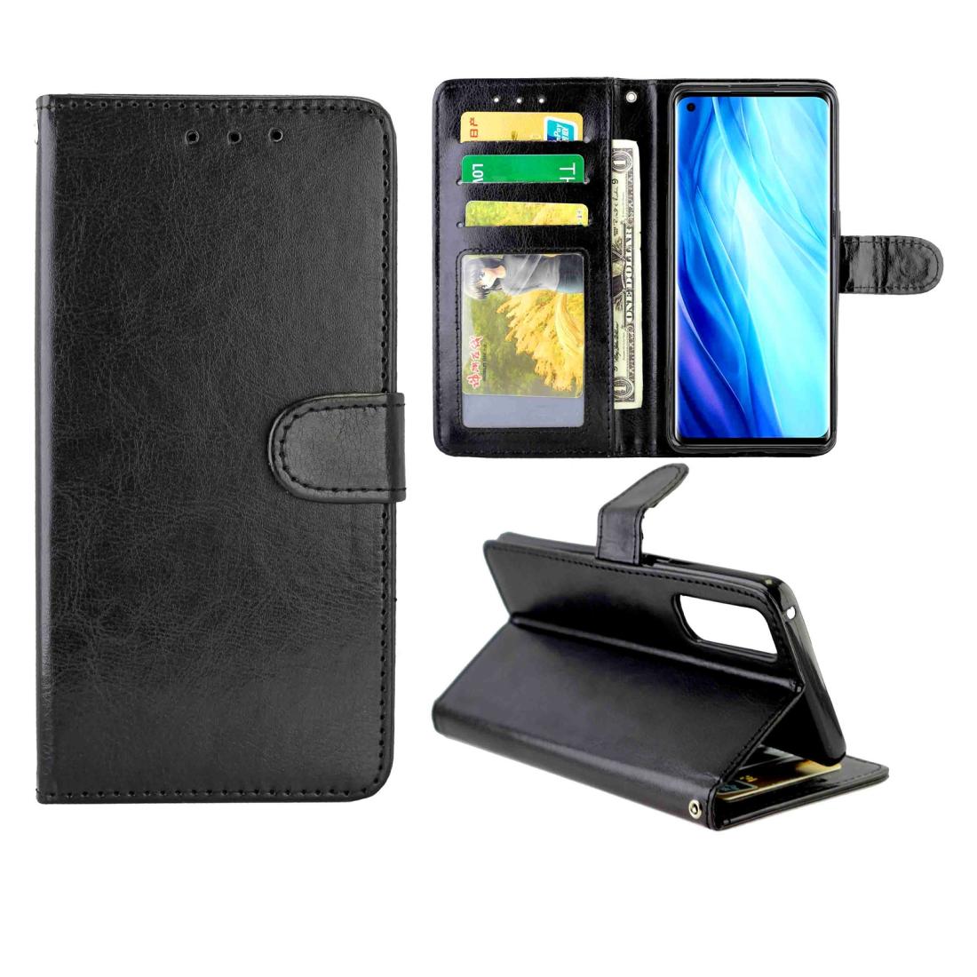 

For OPPO Reno4 Pro Crazy Horse Texture Leather Horizontal Flip Protective Case with Holder Card Slots Wallet Photo Frame