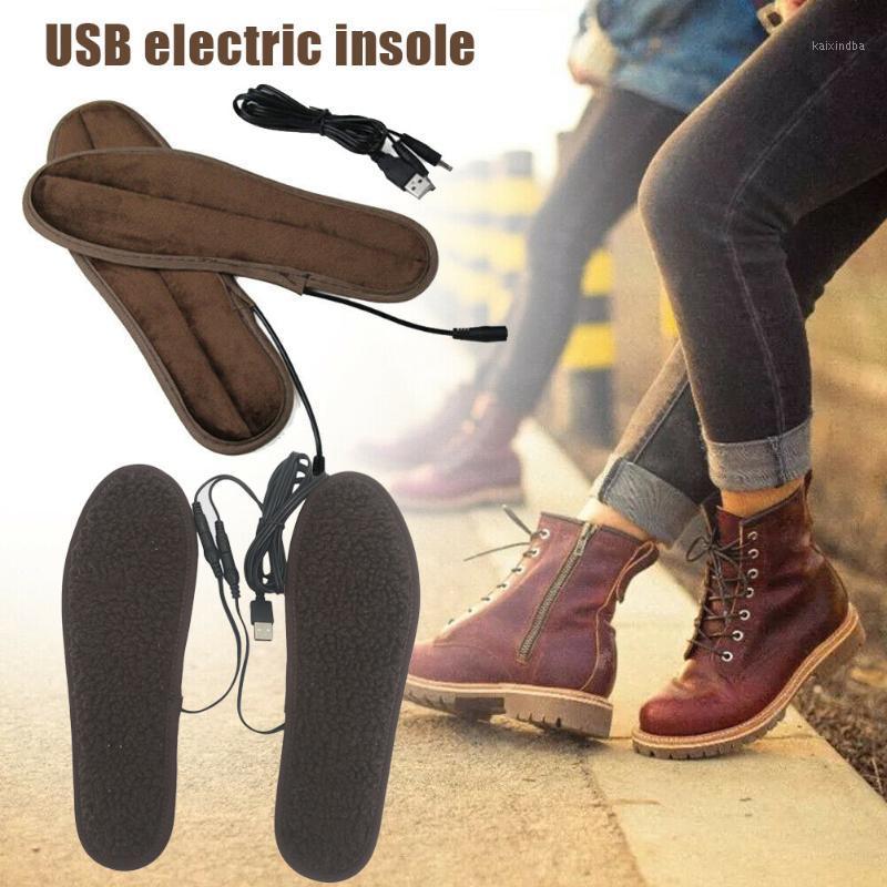 

USB Heated Insoles Electric Pads Winter Foot Warmers Shoes Boot Heater Insoles H91