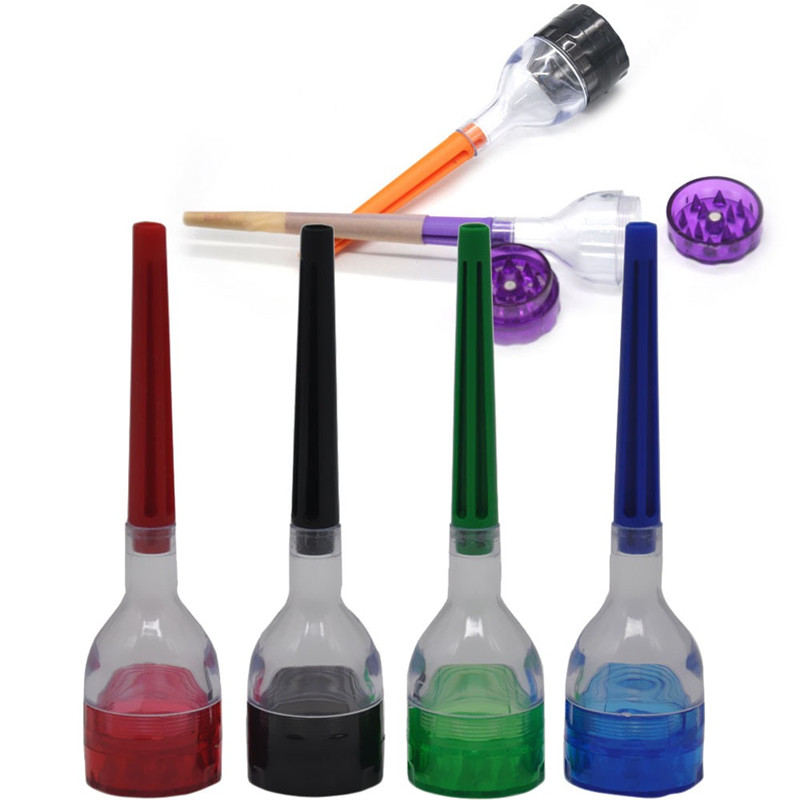 

4 Parts Herb Grinders Paper Cone Roller Tobacco Filler funnel tools with cigarette rolling machine smoking grinder