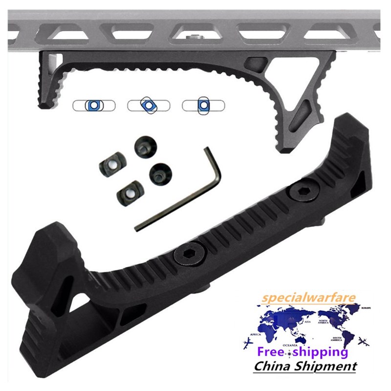 

Hand Stopper Keymod/MLOK System MI SLR Fishbone CNC Metal Front Grip, Black keymod