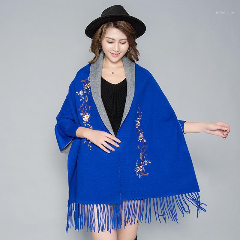 

2020 Lady New Sweater Shawl Imitation Mink Wool Korean Cape Fringed Clothing Women Autumn And Winter1