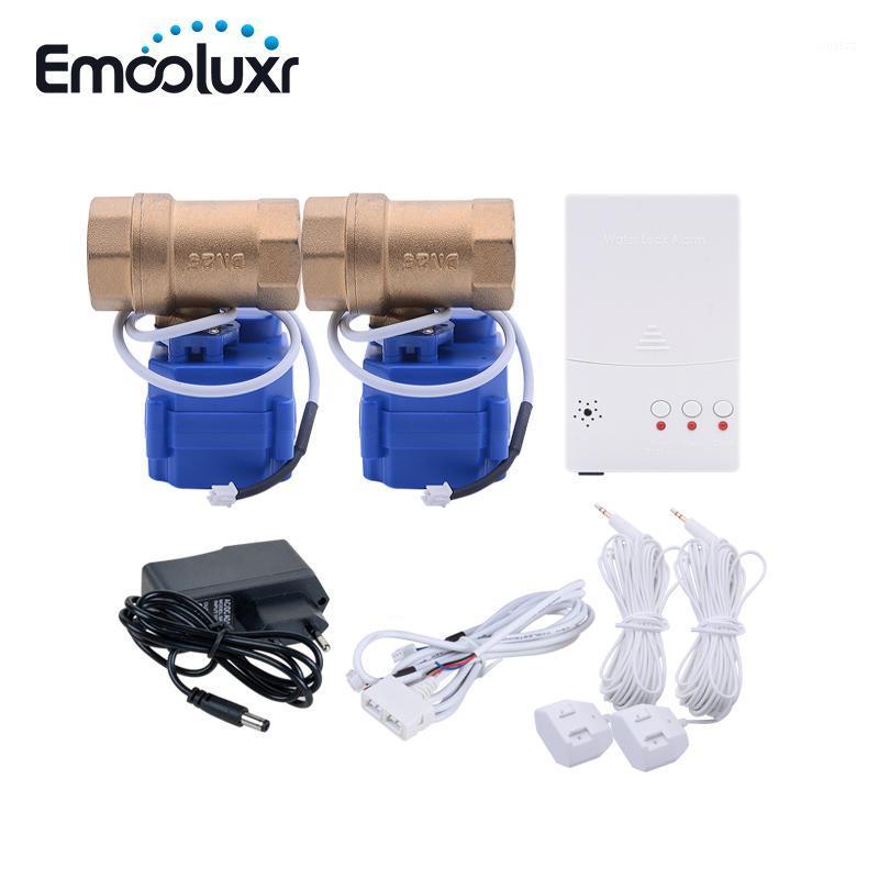 

Leak Water Alarm Flood Sensor Water Leakage Detection System with Automatic Shut off Valve 1" BSP Motorized Valve and Wire1