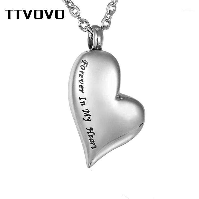 

TTVOVO Urn Necklaces for Ashes Women Engraved "Forever In My Heart" Heart Cremation Jewelry Memorial Keepsake Pendant Necklace1