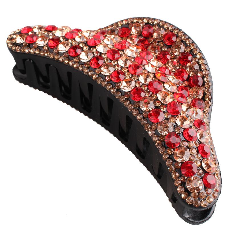 

New Arrival Colorful Hairdress For Women Crystal Big Hair Claw Clips Hollow Out Carving Crab For Hair Large Size Clamps